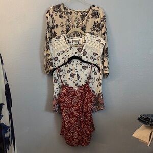 Floral Dresses and Blouse Set